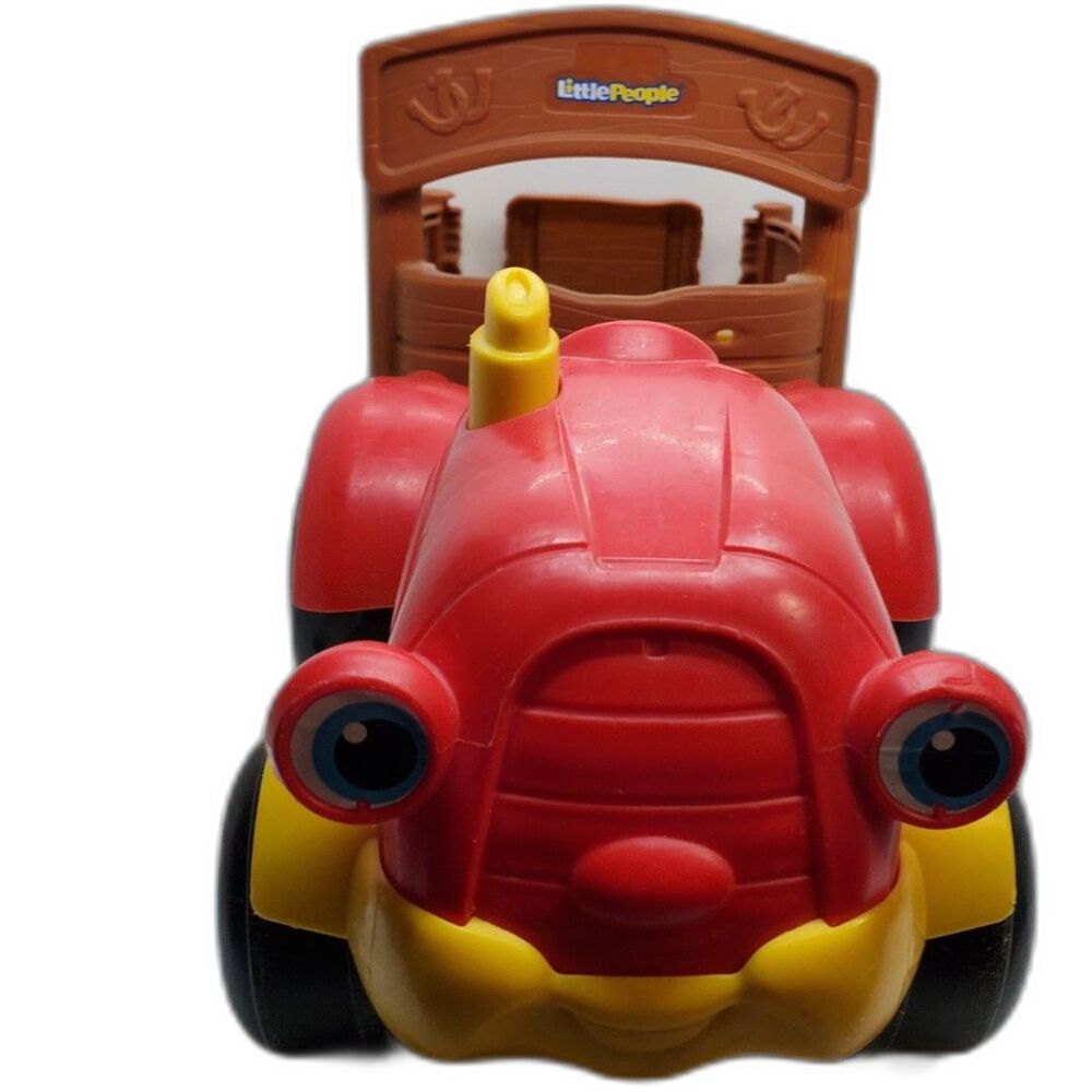 Fisher Price Little People Tow N Pull Farm Tractor Red Working Sounds Songs